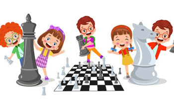 Cartoon Character Playing Chess Game